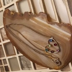 Vintage Multi-Colored Heart necklace